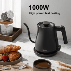 Bouilloire électrique MIDEA - Ébullition rapide, acier inoxydable, sécurité STRIX